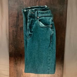 These are blue jeans from target, high rise straight.